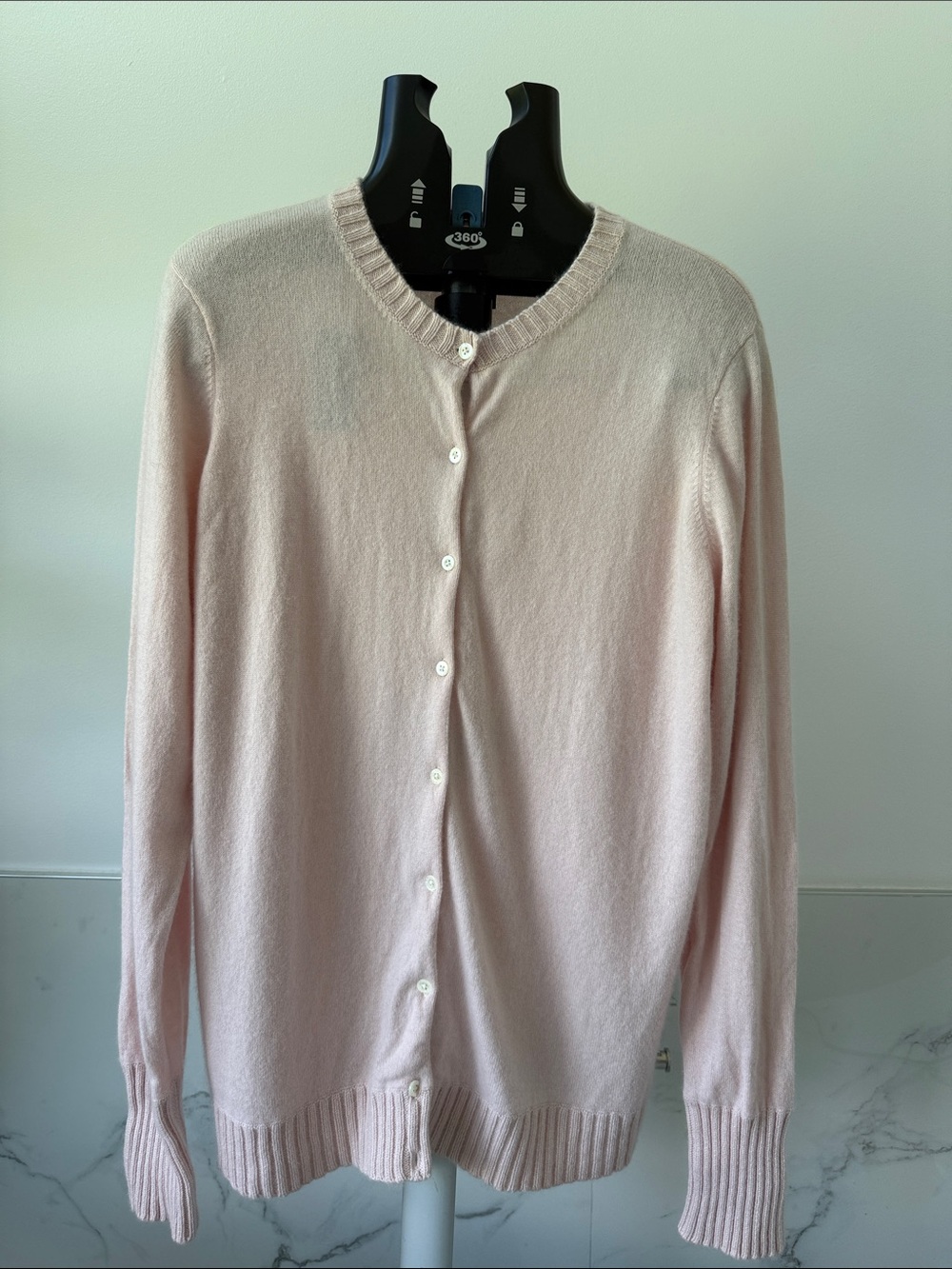 Lauren Ralph Lauren 100% Cashmere Cardigan Sweater Pale Pink XL / 1X